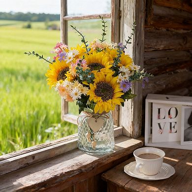 Kaelin Home Sunflower Fake Flowers in Vase