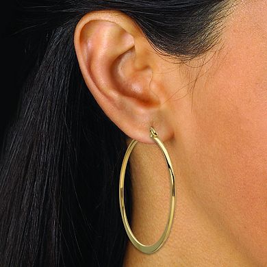 4 Cttw. 6-Pair CZ Stud & Hoop Set Goldtone & Gold Ion Plated Stainless Steel