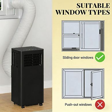 10000 BTU ASHRAE Portable Air Conditioner Cools 450 sq ft with Dehumidifier and Remote