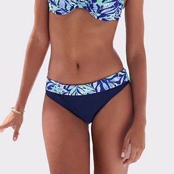 Lascana Women's Tropical Fold Over Bikini Bottom