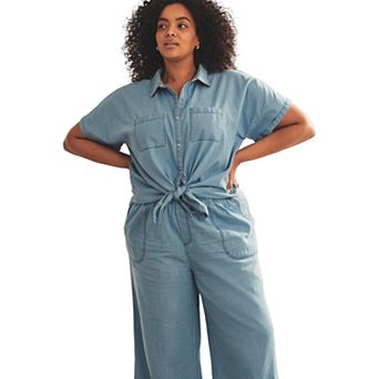 Avenue Women's Plus Size Dolman Short Sleeve Shirt