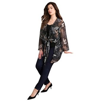 Roaman's Women's Plus Size Front-Knot Tie wrap