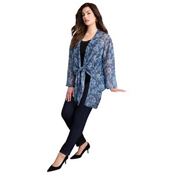 Roaman's Women's Plus Size Front-Knot Tie wrap