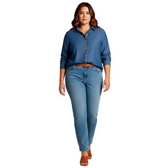 Avenue Women's Plus Size Wide-Leg Drawstring Pant