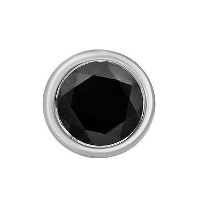 Jewelexcess Sterling Silver 2 Carat T.W. Black Diamond Stud Earrings