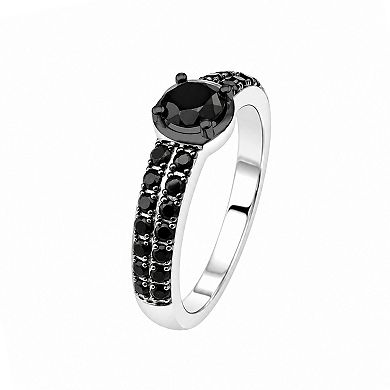 Jewelexcess Sterling Silver 1 Carat T.W. Black Diamond Ring