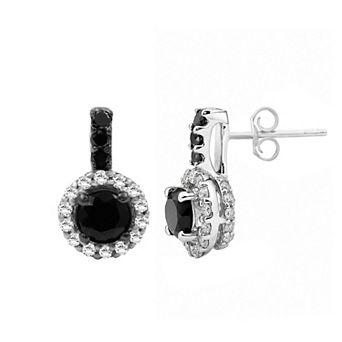 Jewelexcess 1 1/2 Carat T.W. Lab Grown Diamond Silver Earrings