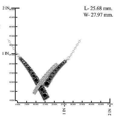 Jewelexcess 1/2 Carat T.W. Black & White Diamond Necklace