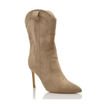 ELCIE Sleek Pointed Toe Stiletto Heel Mid Calf Boots