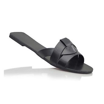 EVA Crisscross Strap Minimalist Flat Slide Sandals