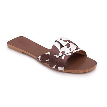 EVA Crisscross Strap Minimalist Flat Slide Sandals