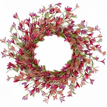Spring Summer Wreath Eucalyptus Ferns Butterflies Tassels Front Door Indoor Outdoor Home Wedding