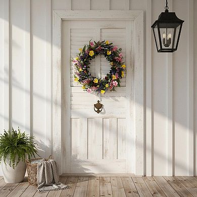 20 Inch Artificial Sunflower Wreath Spring Summer Indoor Outdoor Home Wedding Wall Decor
