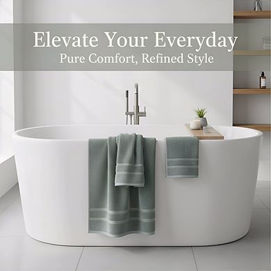 KSIZUIS 4-Pack 30"x60" Cotton Blend Bath Towels-Soft,Absorbent & Quick Drying for Daily Use
