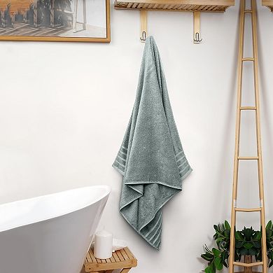 KSIZUIS 4-Pack 30"x60" Cotton Blend Bath Towels-Soft,Absorbent & Quick Drying for Daily Use