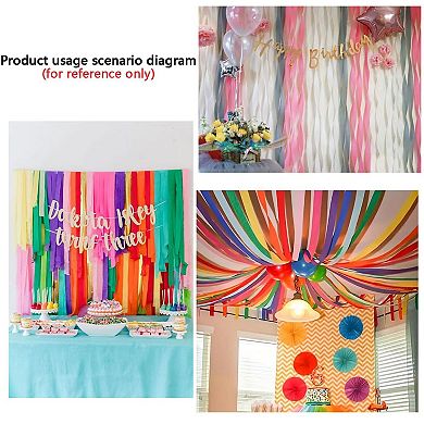 Crepe Paper Streamers 1.8 Inch 82ft 6 Rolls Party Decorations