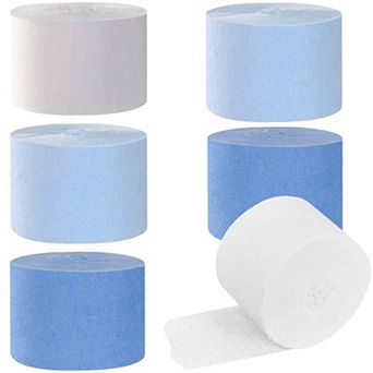 Crepe Paper Streamers 1.8 Inch 82ft 6 Rolls Party Decorations