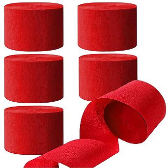 Crepe Paper Streamers 1.8 Inch 82ft 6 Rolls Party Decorations