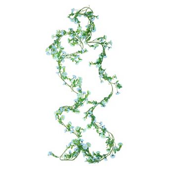 2 pc Artificial Flowers Hanging Vine, 210cm Plastic Flowers Vine Garland with Green Leaves
