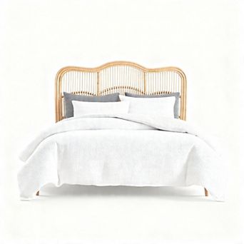 Waffle Weave King Duvet Cover Set with 2 Pillowcases - Breathable Microfiber
