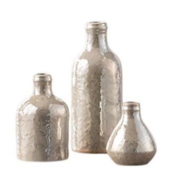 Ceramic Vase Set of 3, Modern Neutral Decorative Flower Vases