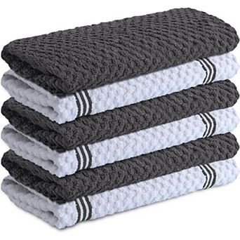 Cotton Kitchen Towels - Ultra Soft Tea Towel, Super Absorbent Terry Dish Towels for Kitchen Linens