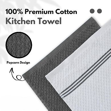 Cotton Kitchen Towels - Ultra Soft Tea Towel, Super Absorbent Terry Dish Towels for Kitchen Linens