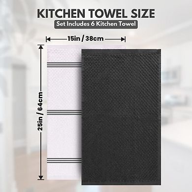 Cotton Kitchen Towels - Ultra Soft Tea Towel, Super Absorbent Terry Dish Towels for Kitchen Linens