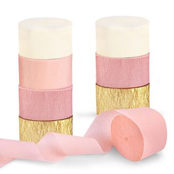 8 Rolls Crepe Paper Streamers Party Decorations for Wedding Birthday Bachelorette Bridal Shower