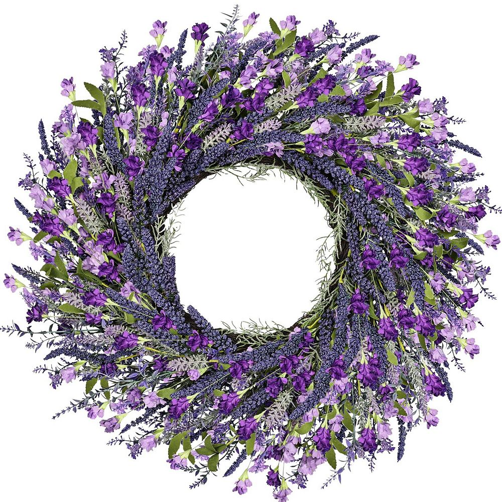 26 Inch Large All Seasons Wreath for Front Door Greenery Summer Spring ...