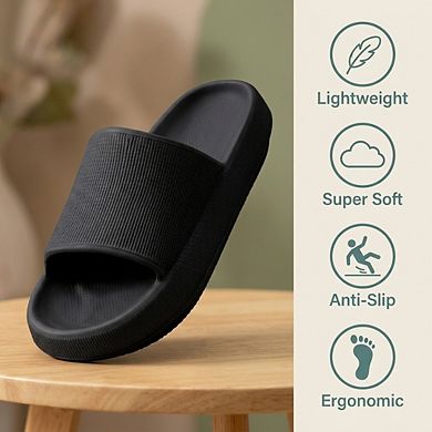 Cloud Slides Women Men Quick Dry Arch Support Thick Sole Anti Slip Shower Shoes