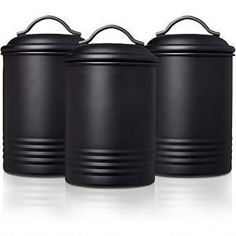 Kitchen Canister Set of 3, Food Storage Jars for Sugar Coffee Tea