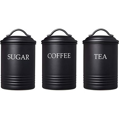Kitchen Canister Set of 3, Food Storage Jars for Sugar Coffee Tea