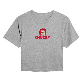 Juniors' Chucky Head Logo Cropped Tee
