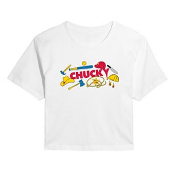 Juniors' Chucky Icons Cropped Tee