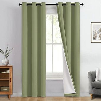 Blackout Curtains 2 Panels, Thermal Insulated, Full Light Blocking Drapes