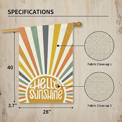 Summer Party House Flag Double Sided Burlap Yard Outdoor Decoration Durable Polyester