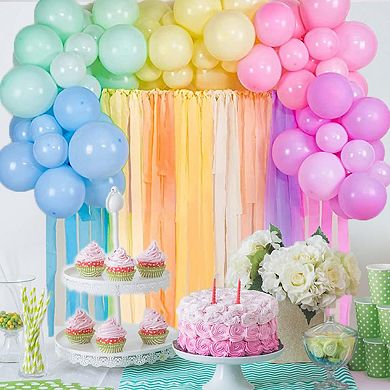 9 Rolls Crepe Paper Streamers 738ft Rainbow Assorted Party Decorations Birthday Wedding Shower