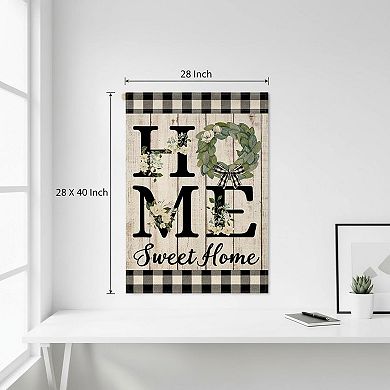 Summer House Flag Burlap Double Sided Magnolia Plaid Farmhouse Outdoor Decor