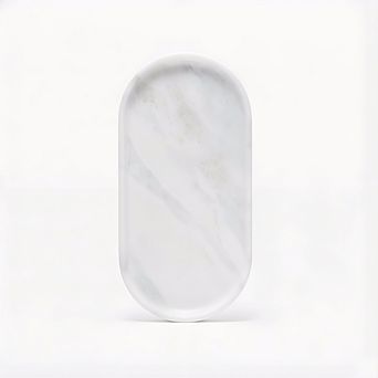 KSIZUIS Natural Marble Tray 12x6" Decorative Catchall Organizer