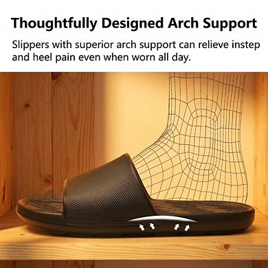 Shower Slides Non Slip Quick Drying Arch Support Lightweight Bathroom Pool Beach Sandals