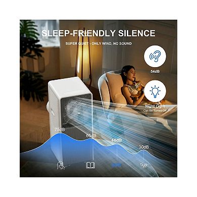 10,000 BTU (DOE) Portable Air Conditioner Cools 450 sq. ft. with Dehumidifier and Remote in White