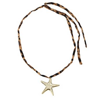 Scarf Necklace with Charm Adjustable Tie 1 pc
