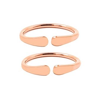 Adjustable Copper Toe Rings Set