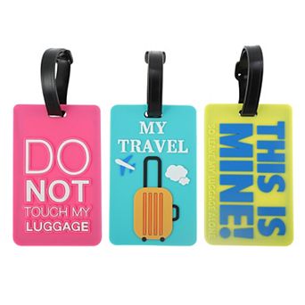 3 pc Durable and Colorful Portable Luggage Tag for Identification