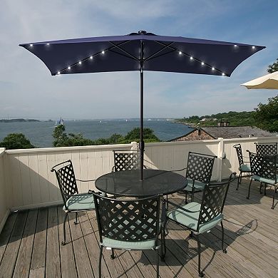 Sonkuki 10×6.5FT LED Rectangular Patio Umbrella Stylish, Durable, and Sun-Protective