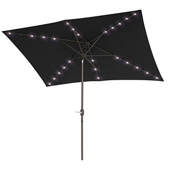 Sonkuki 10×6.5FT LED Rectangular Patio Umbrella Stylish, Durable, and Sun-Protective