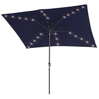 Sonkuki 10×6.5FT LED Rectangular Patio Umbrella Stylish, Durable, and Sun-Protective