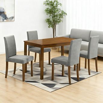 Farmhouse Solid Wood 5 pc Dining Table Set