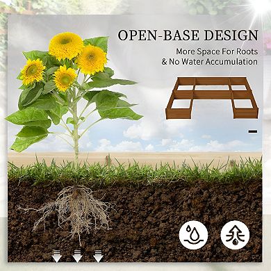 Modular Wooden Raised Garden Bed Planter Box for Vegetables and Flowers